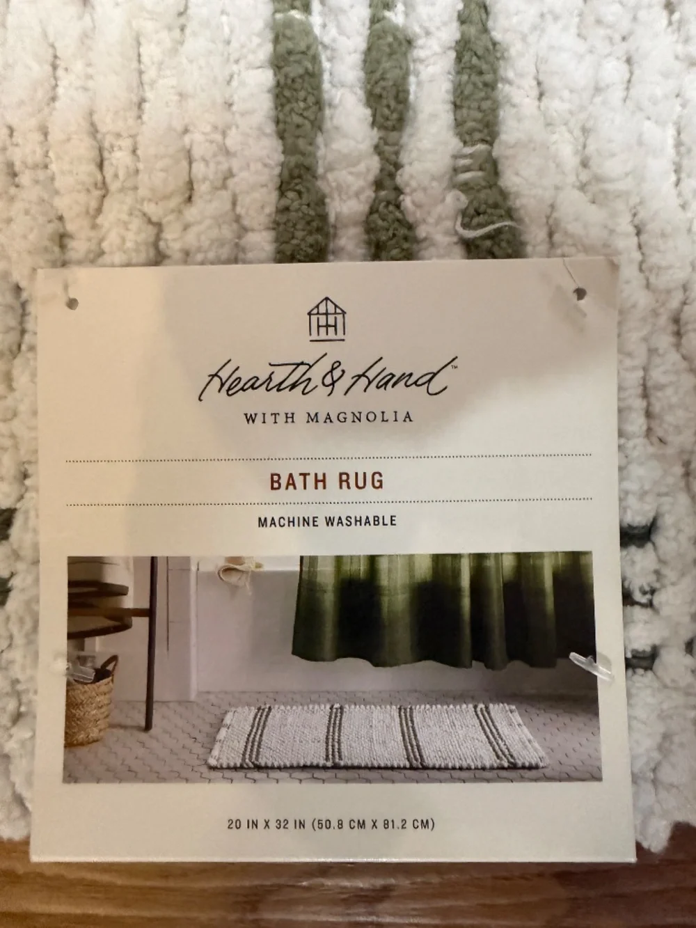 Hearth & Hand by Magnolia Open Plaid Green/Cream Rug